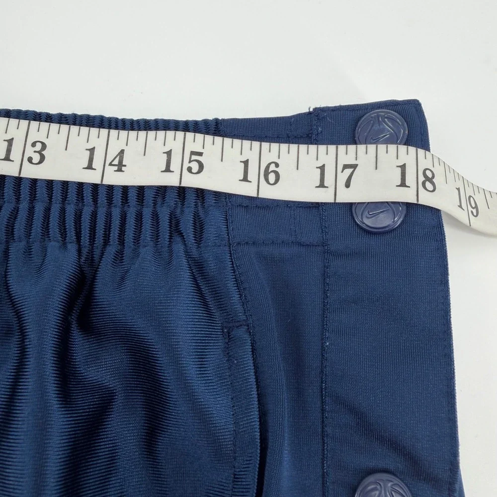 Vintage Nike Track Pants Mens XL Navy Blue Tearaway Snap Button Basketball Satin